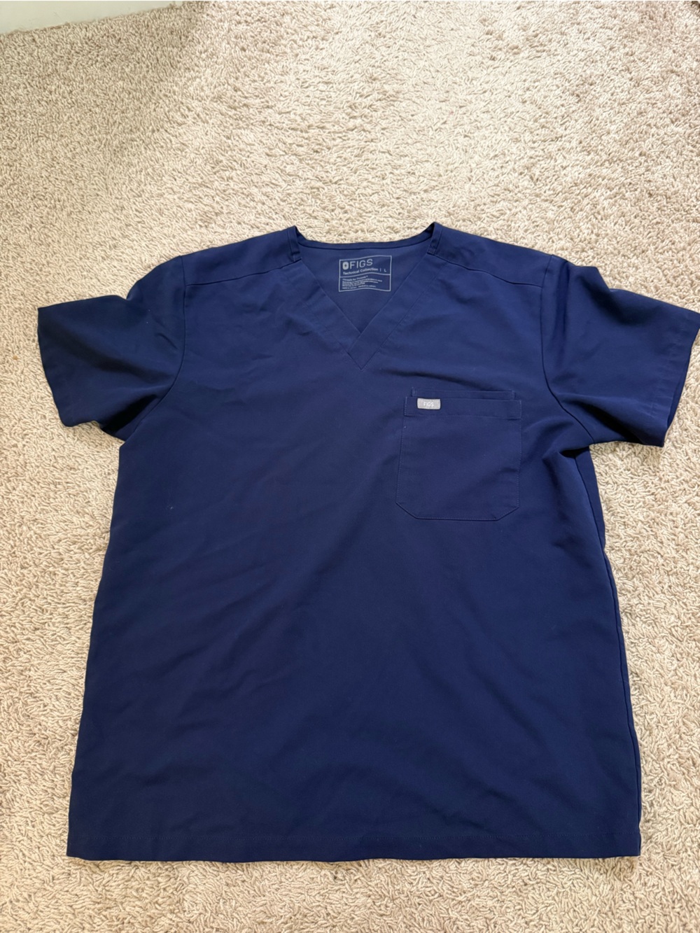Figs Men’s Navy Blue Scrub Top